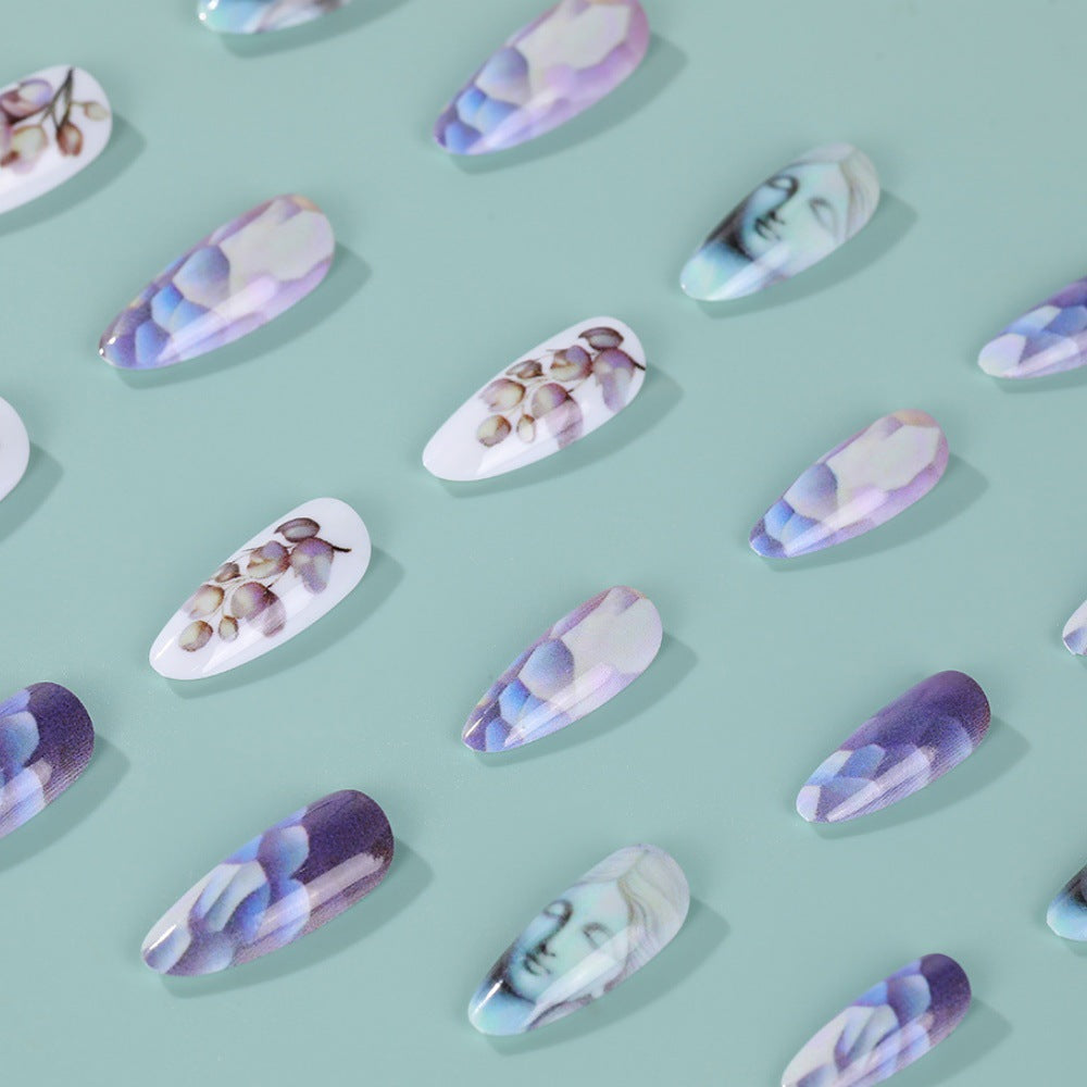 Artificial nails with botanical and artistic designs Acalora