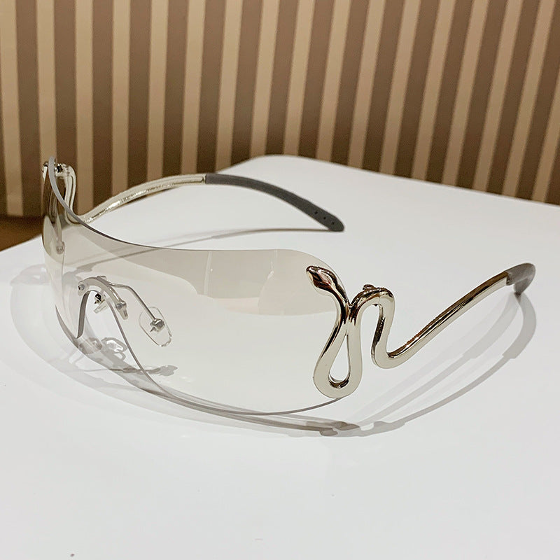 Women's Fashion Oversized Sunglasses with Innovative Metal Frame and Unique Design Bowlift