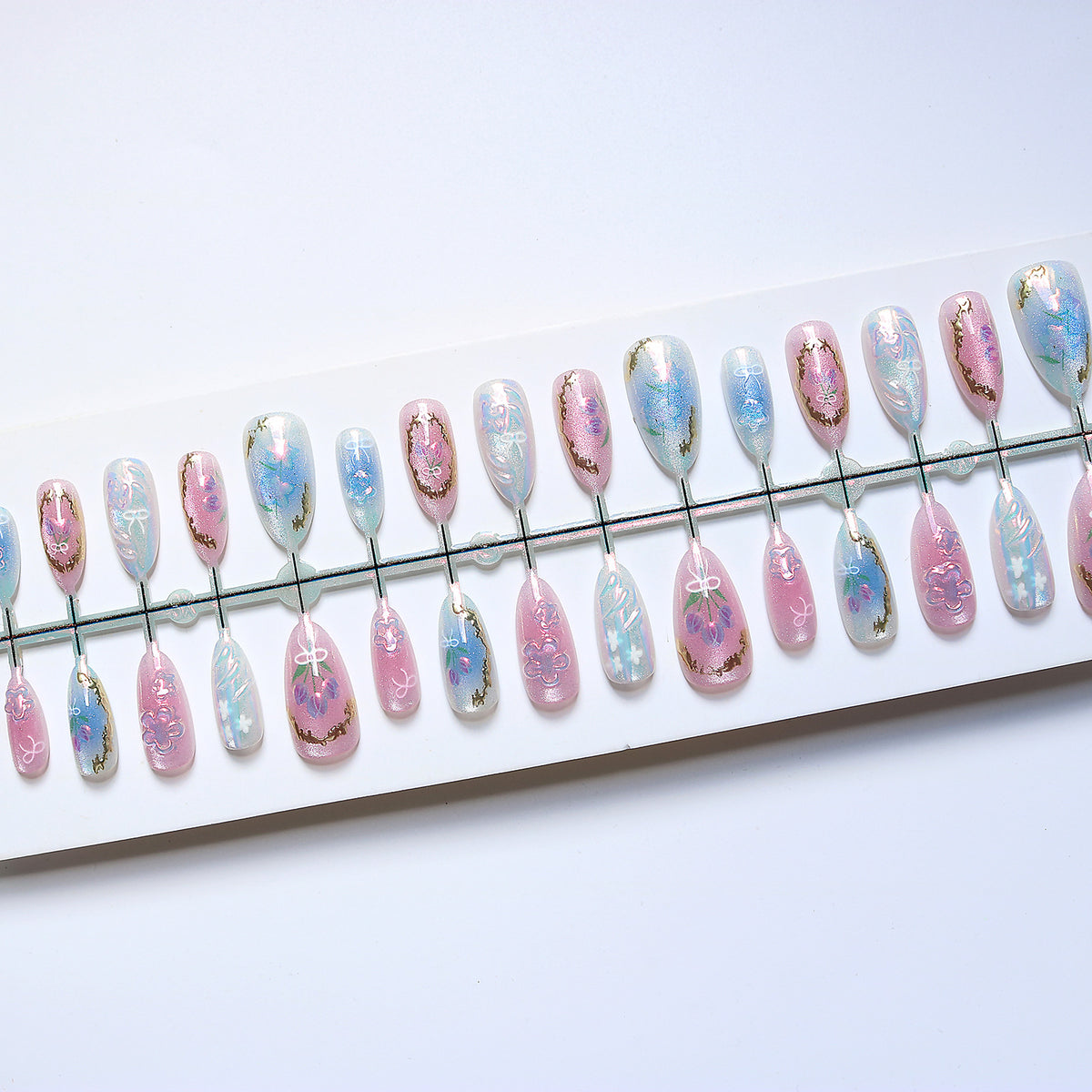 Seasonal Floral Press-On Nail Art Set Acalora