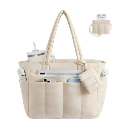 Spacious Quilted Work Tote Acalora