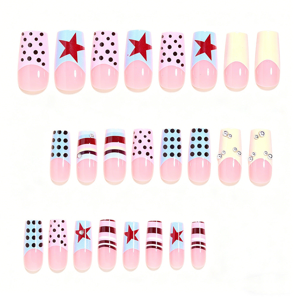 Abstract Design Press-On Nail Art Tips Acalora