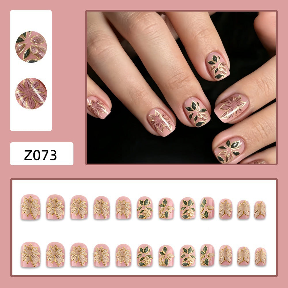 Artificial nails with romantic floral design Acalora