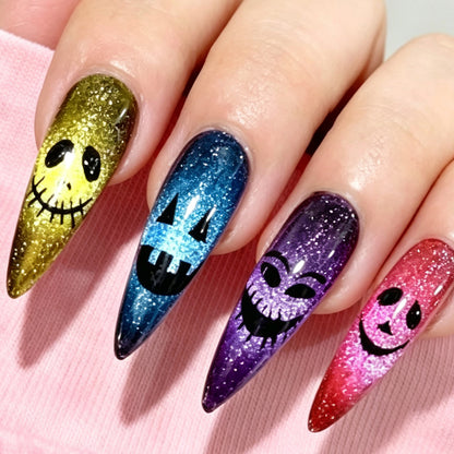 Halloween-Themed Glitter Nail Art Tips Acalora