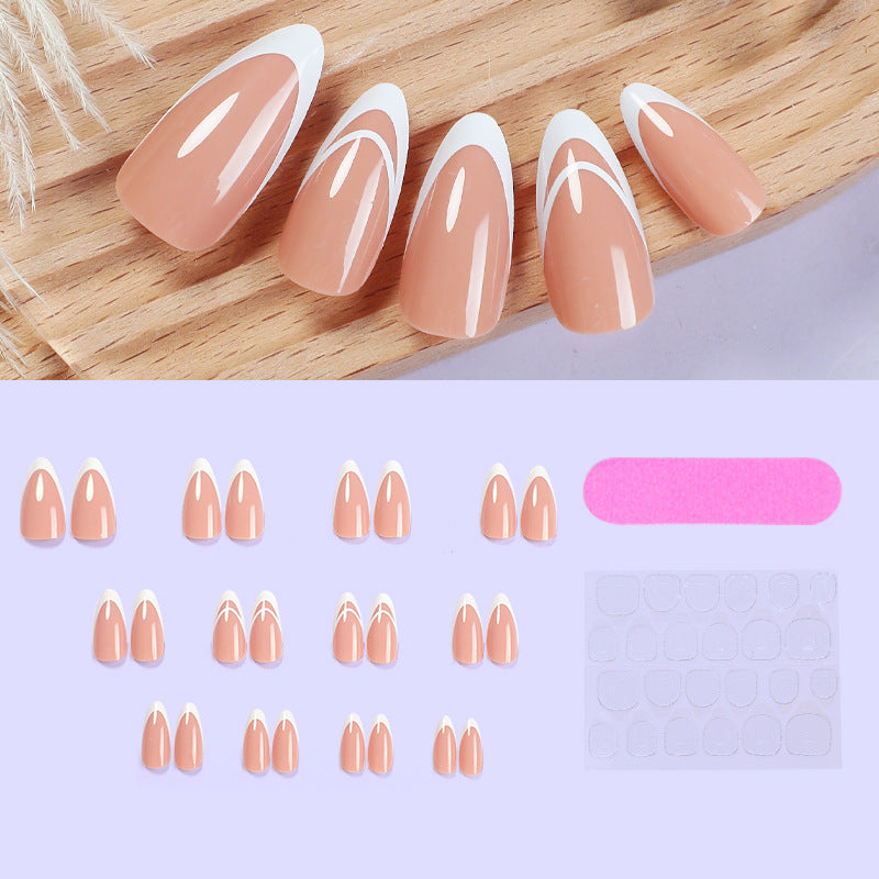 Elegant Press-On Nail Set with French Tip Design Acalora 1788496283