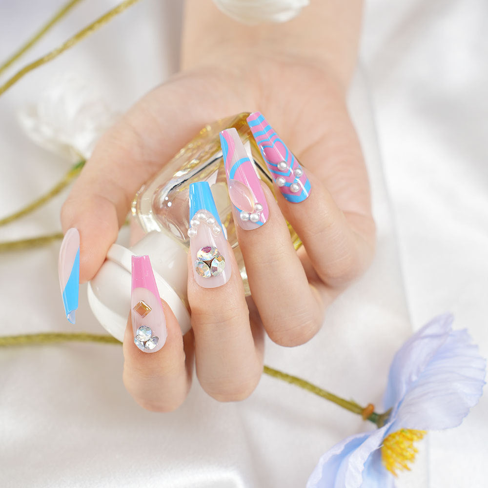 Glamorous Designer Press-On Nail Art Set Acalora