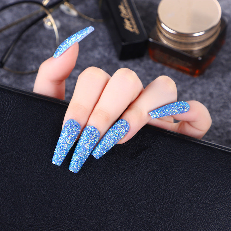 High-quality artificial nails with glitter effects Acalora