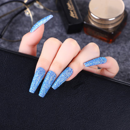 High-quality artificial nails with glitter effects Acalora