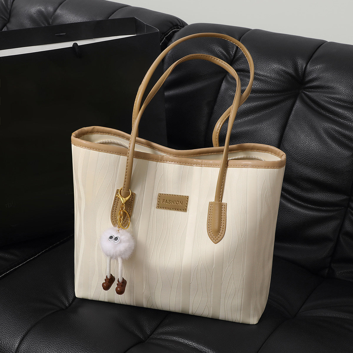 Textured Large Tote Bag Acalora