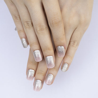 Elegant glitter pattern artificial nails Acalora