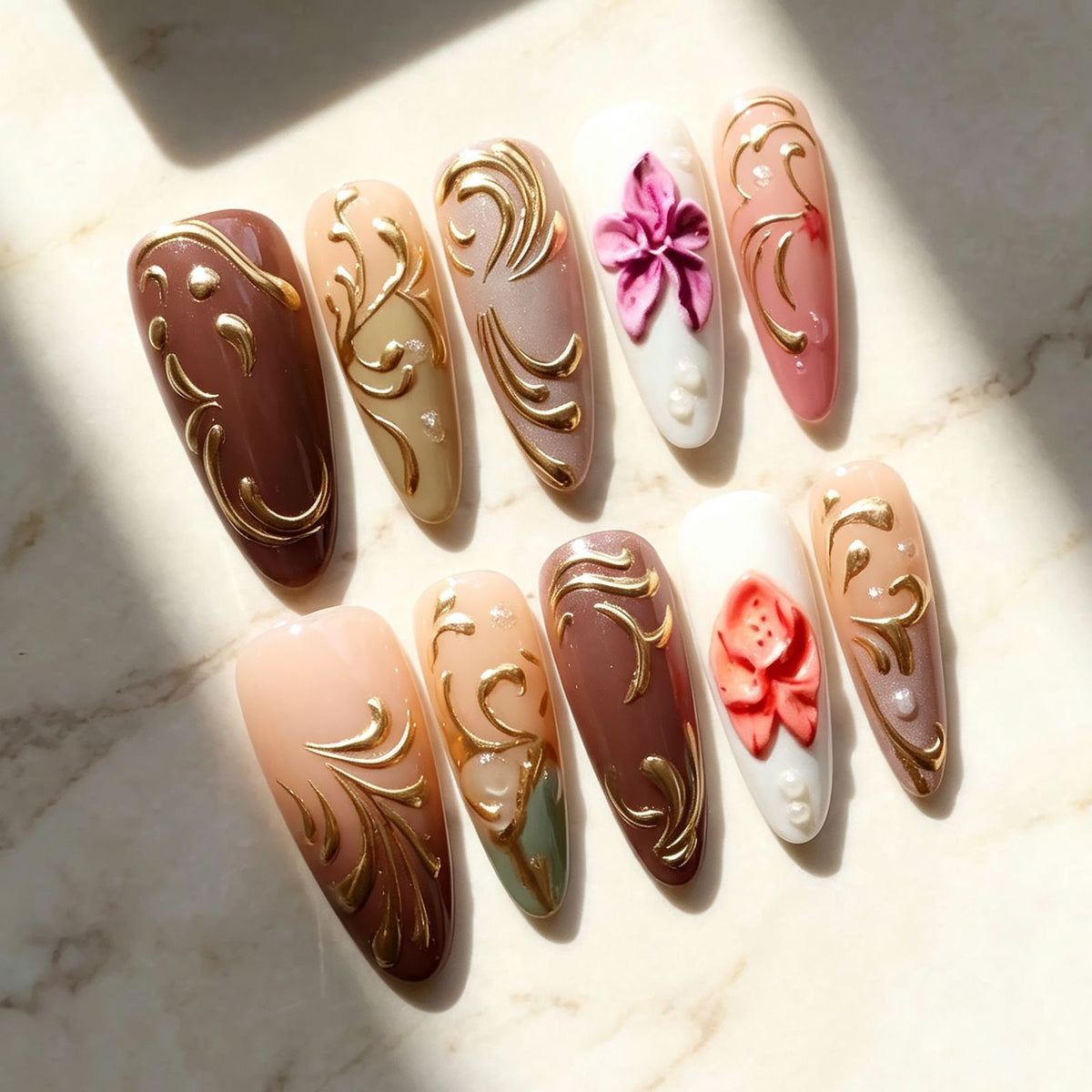 Artistic Gel Nail Design Acalora