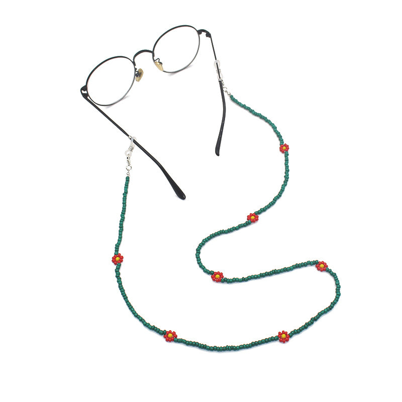 Floral Beaded Eyewear Chain Acalora
