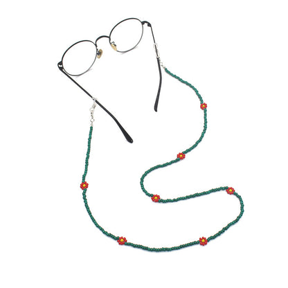 Floral Beaded Eyewear Chain Acalora