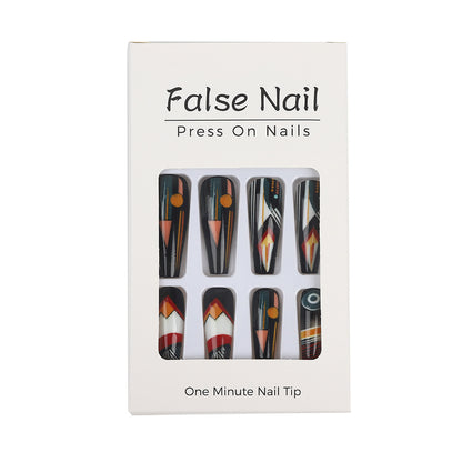 Artificial nails with creative tribal design Acalora