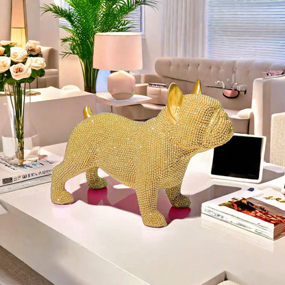 Shiny Bulldog Sculpture Acalora