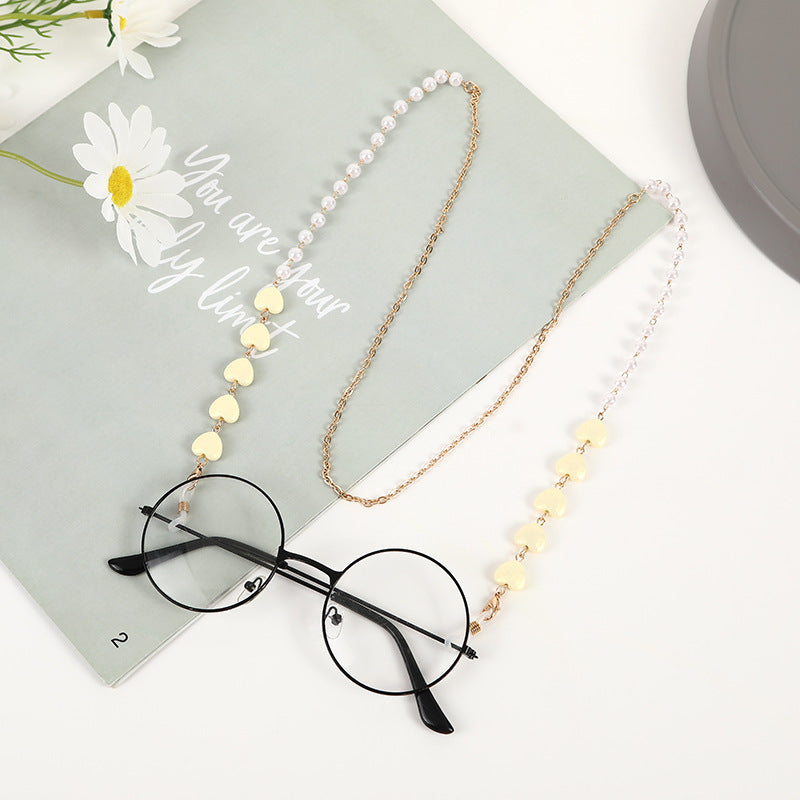Heart Charm Eyewear Chain Acalora