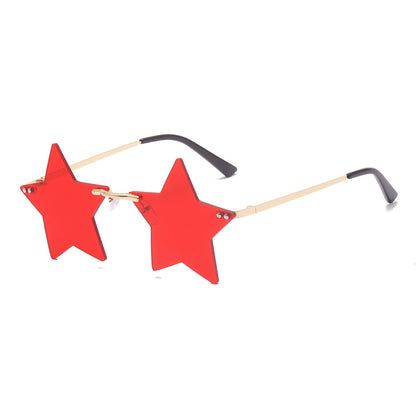 Women striking sunglasses with star-shaped frame and gradient lenses Bowlift