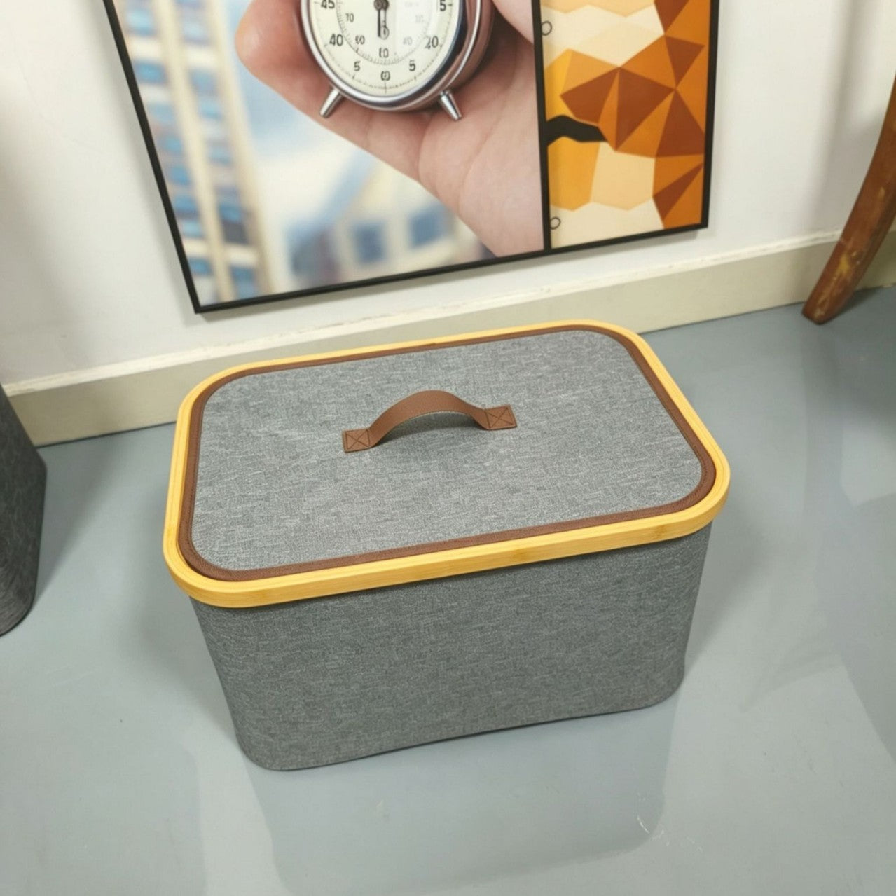 Storage boxes with elegant bamboo accents Acalora