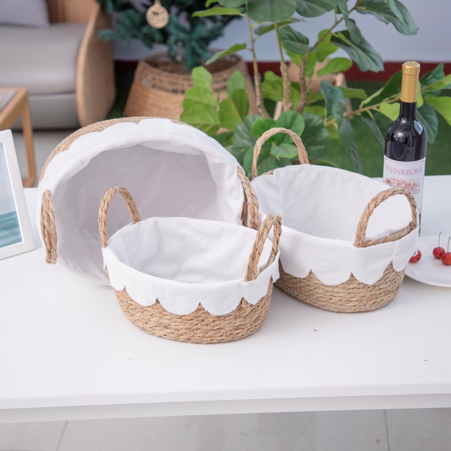 Handwoven Crumple Basket Acalora
