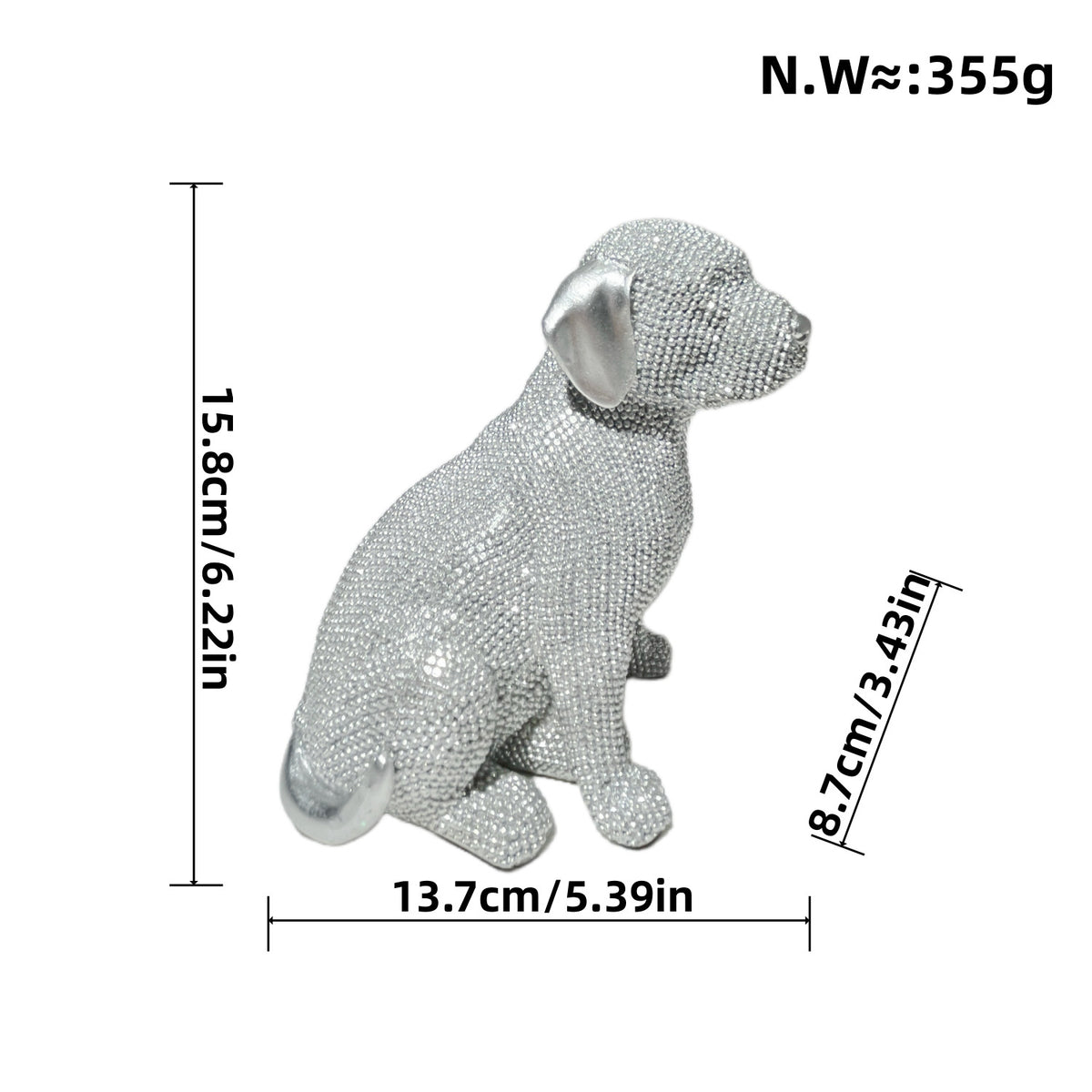 Decorative dog figure in modern design Acalora