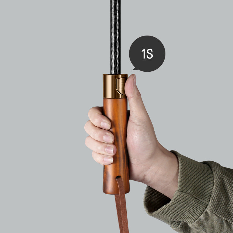 Men's elegant automatic umbrella with wooden handle Karnz