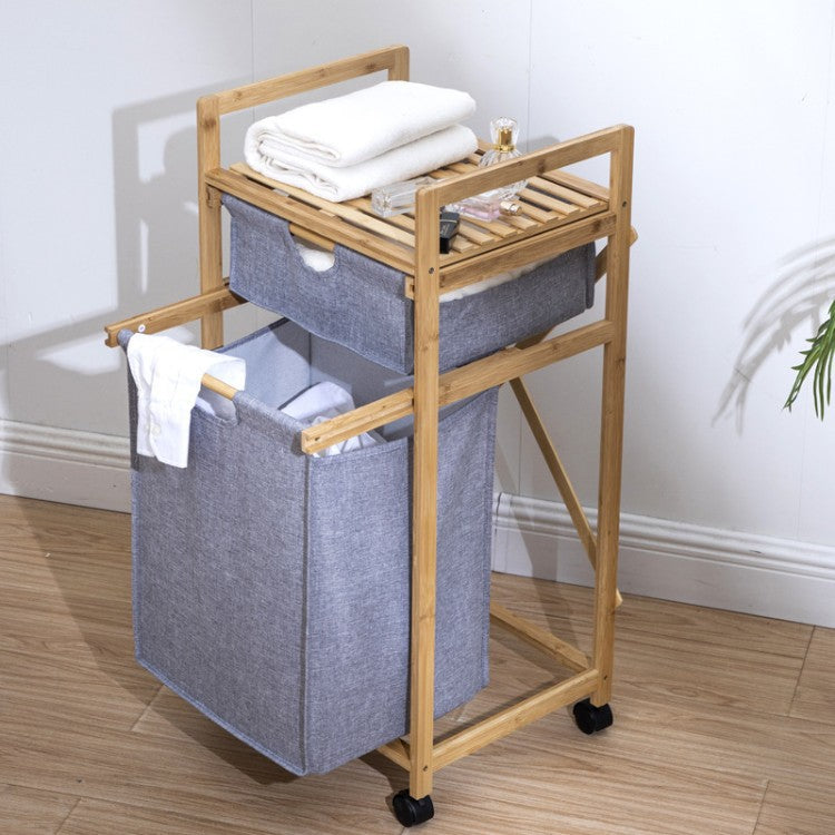 Stylish laundry storage tower with wheels Acalora