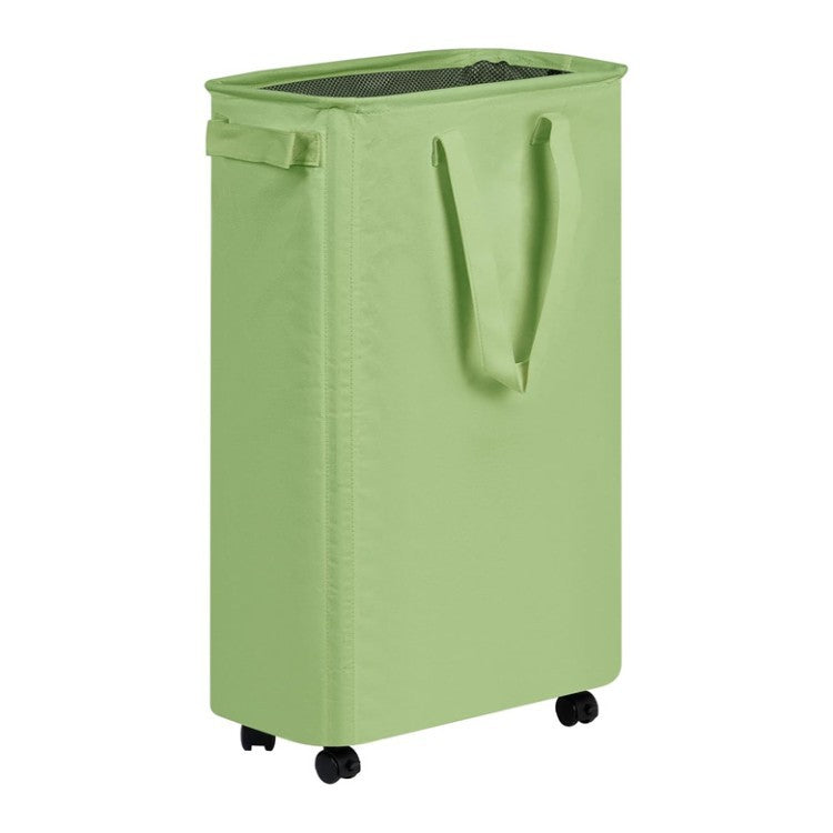 Foldable laundry basket with wheels and practical lid Acalora