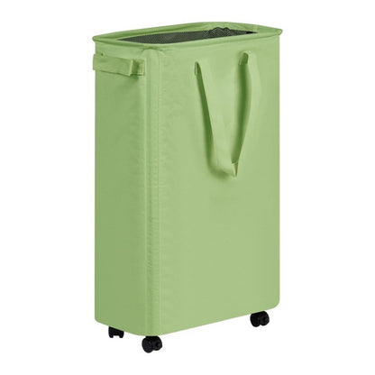 Foldable laundry basket with wheels and practical lid Acalora