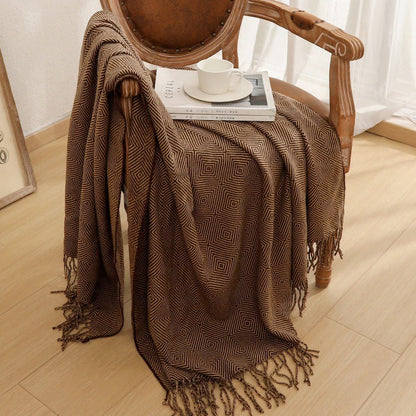 Decorative Woven Throw Blanket