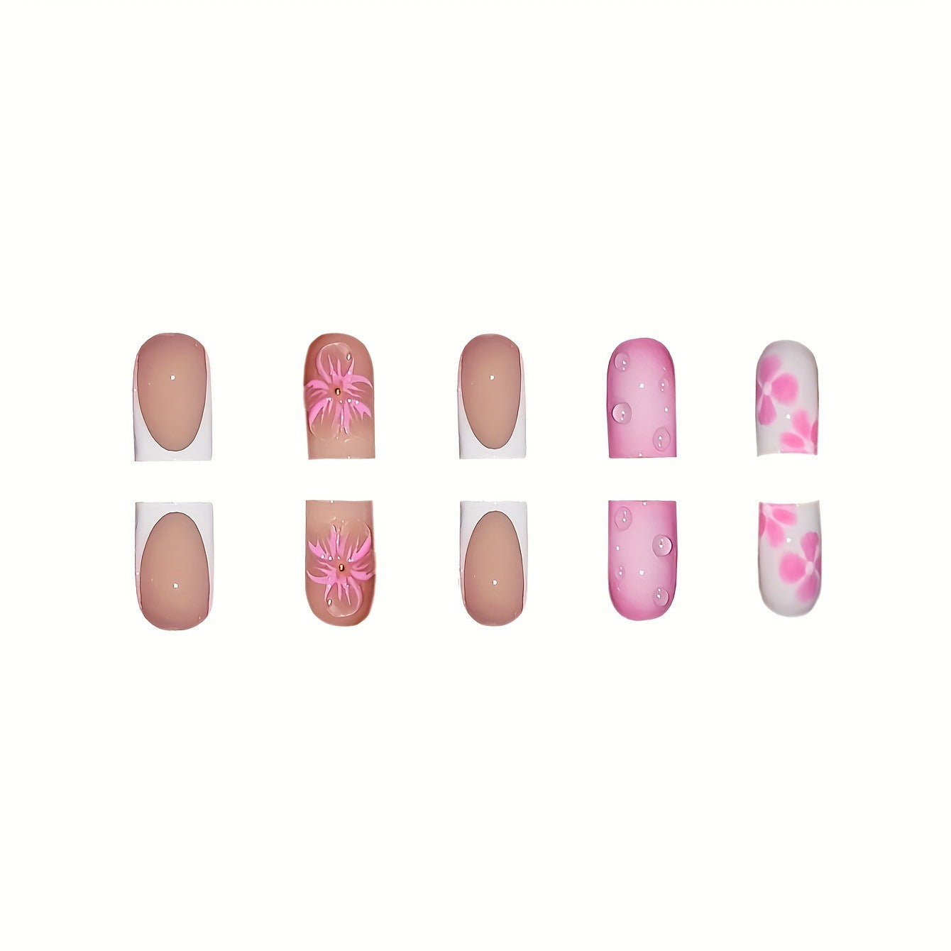Artistic Floral Nail Art Extensions Acalora
