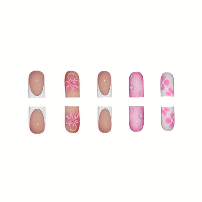 Artistic Floral Nail Art Extensions Acalora