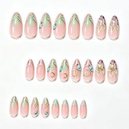 Artistic Stiletto Nail Art Design Acalora