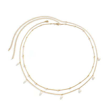 Elegant Layered Chain Necklace Acalora