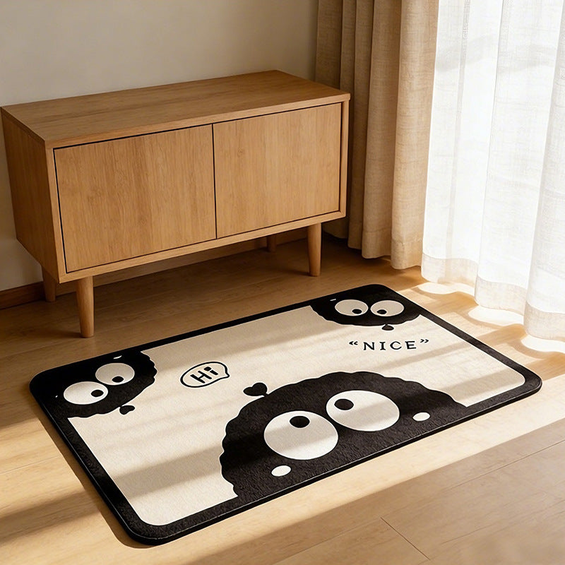Playful Cow-Themed Bathroom Mat Acalora