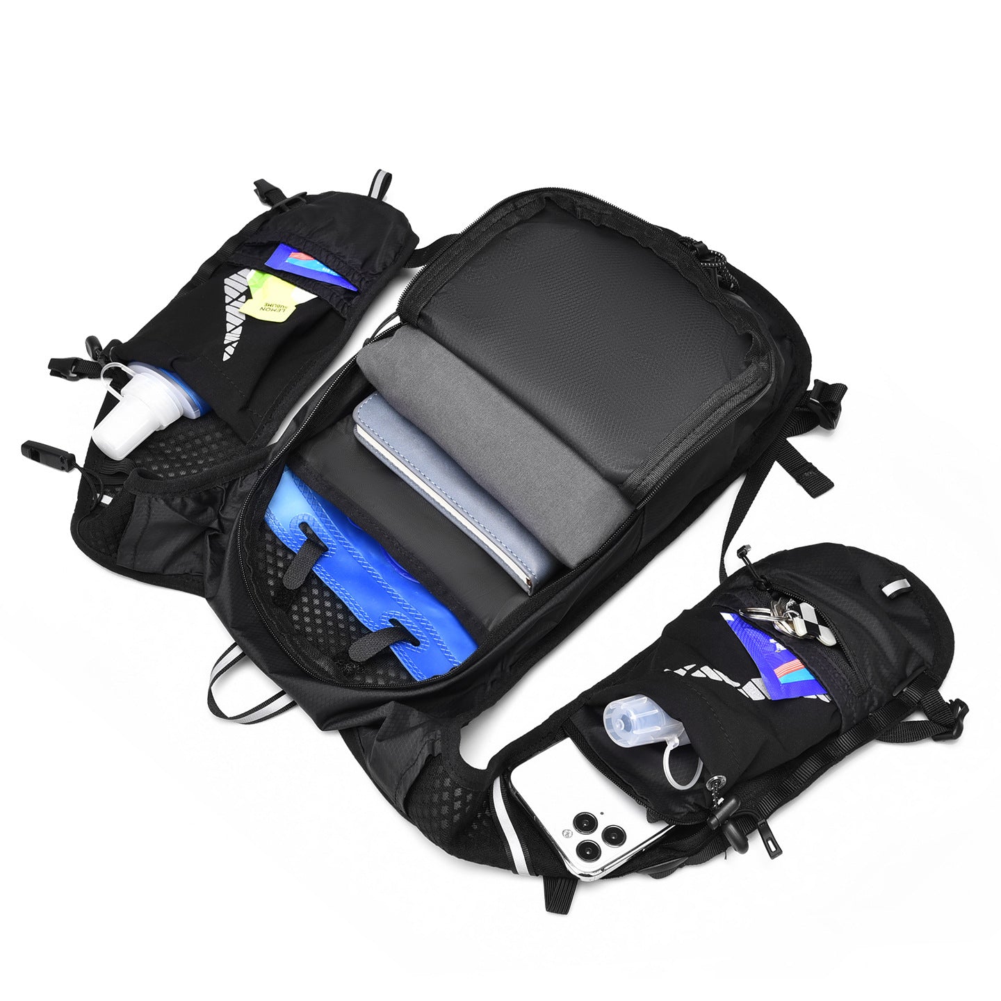 Hydration Pack with Adjustable Bladder System Acalora