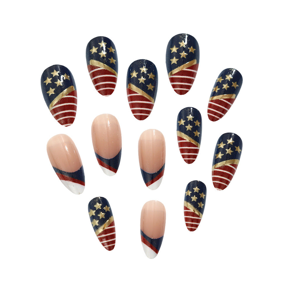 Artful nail tips in patriotic design Acalora