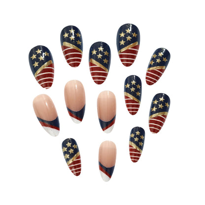 Artful nail tips in patriotic design Acalora