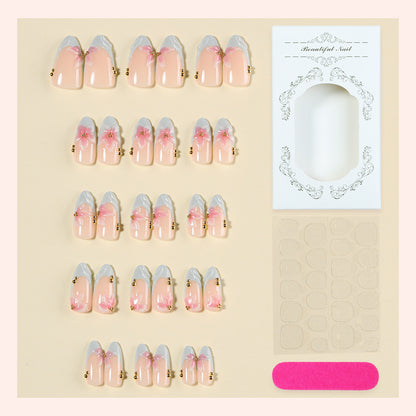 Premium Floral Press-On Nail Set Acalora