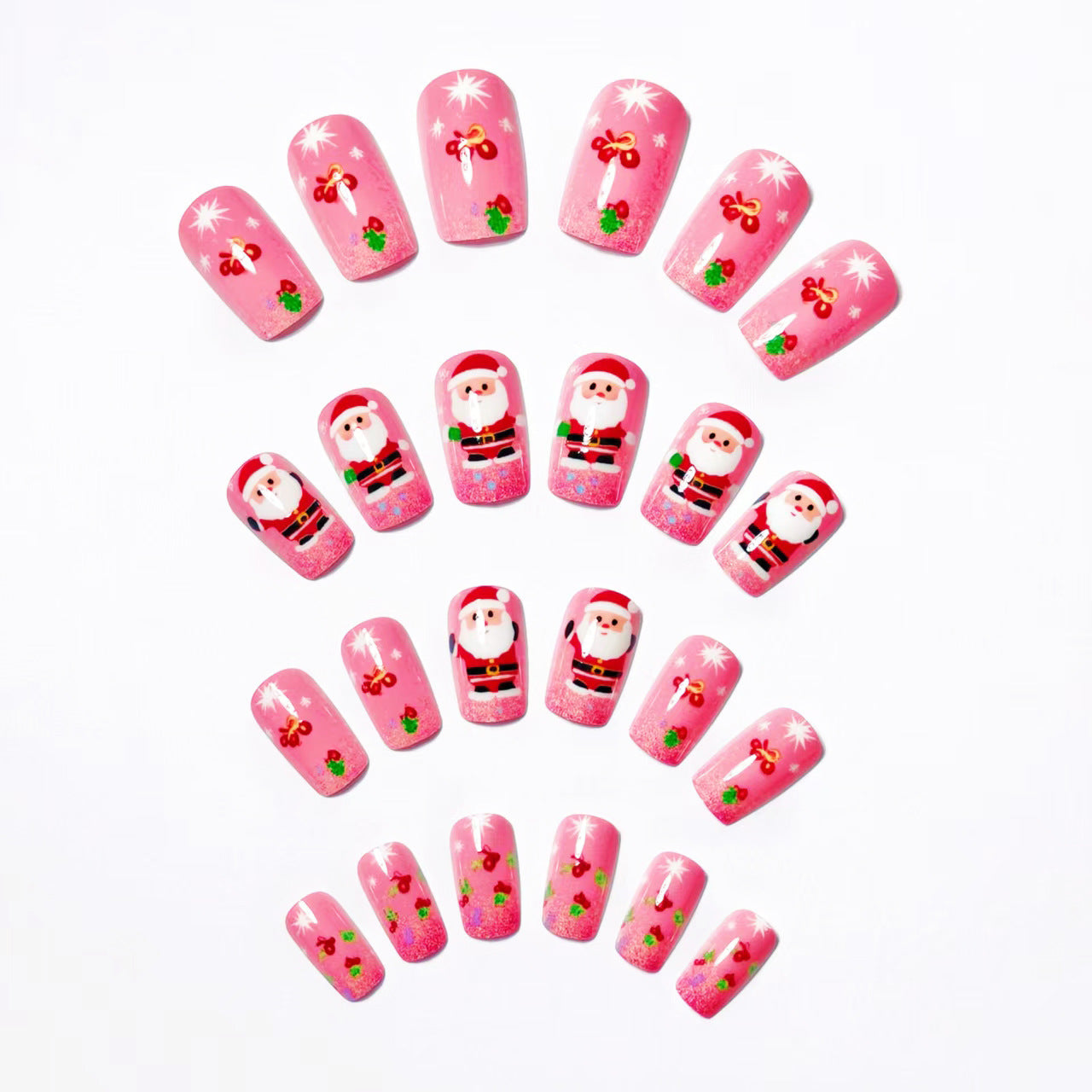 Festive 3D Santa Nail Art Acalora