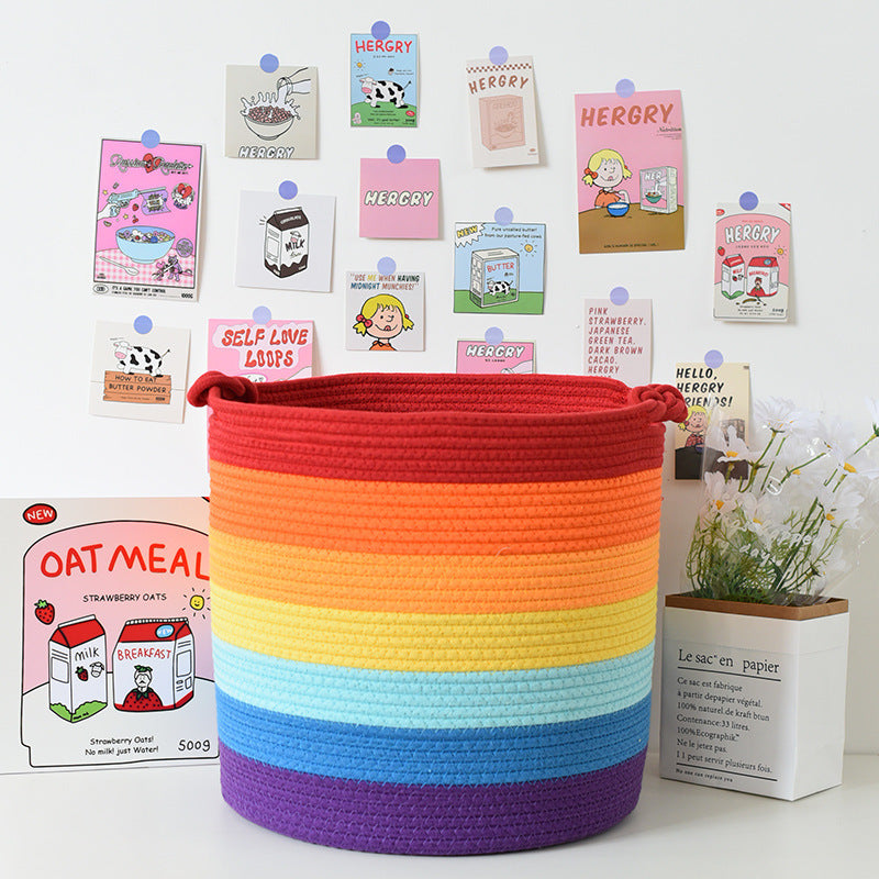 Modern storage basket with handles Acalora