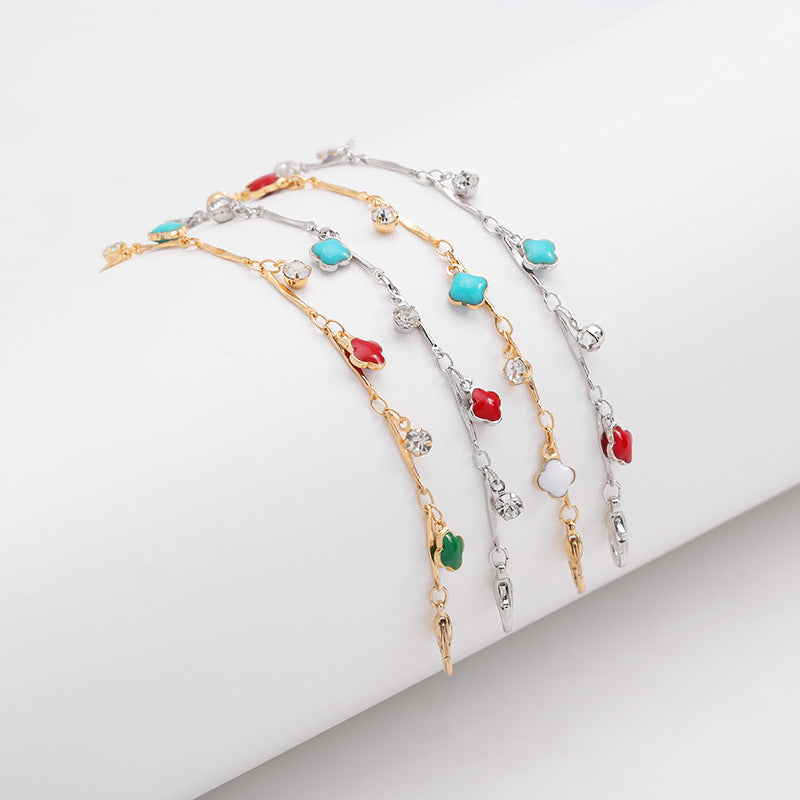 Floral Charm Silver Necklace Acalora