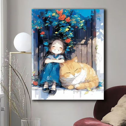 Illustrated Cat-Themed Wall Art