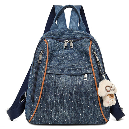 Casual Denim-Style Backpack Acalora