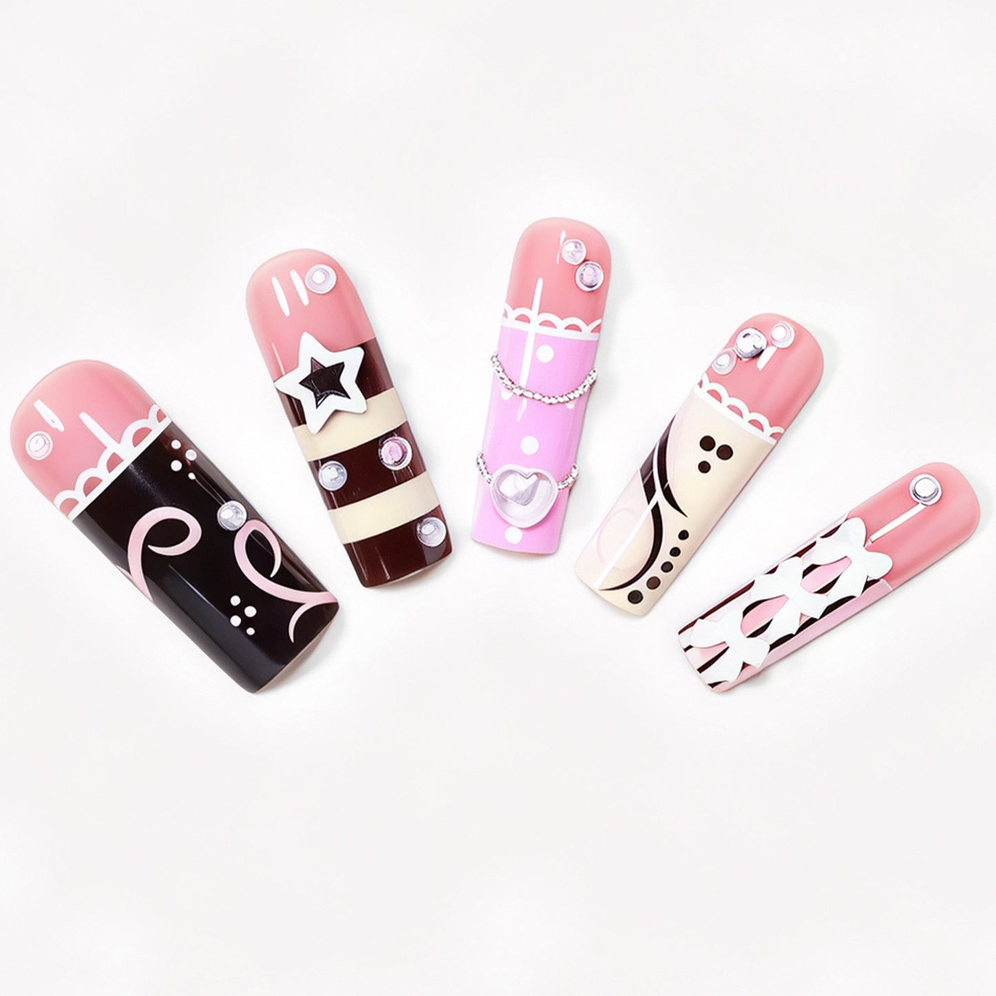 Artistic Statement Press-On Nail Design Acalora