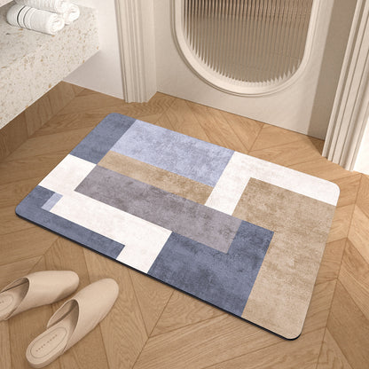 Geometric Pattern Soft Bath Mat Acalora