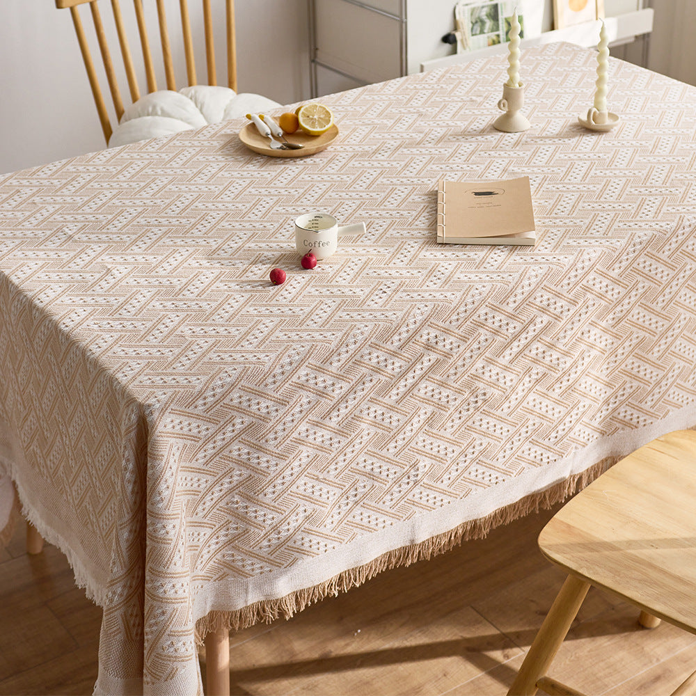 Elegant Woven Tablecloth