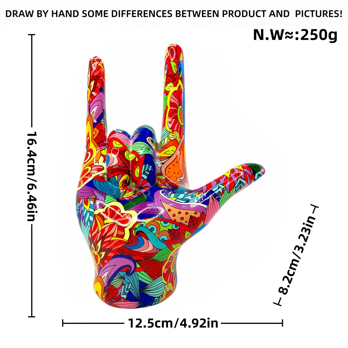 Colorful Hand Sculpture Acalora