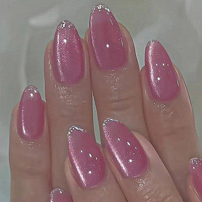 Glittering Press-On Nail Set Acalora