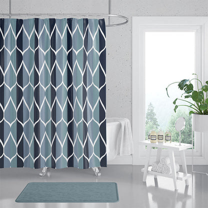 Contemporary Diamond Pattern Shower Curtain