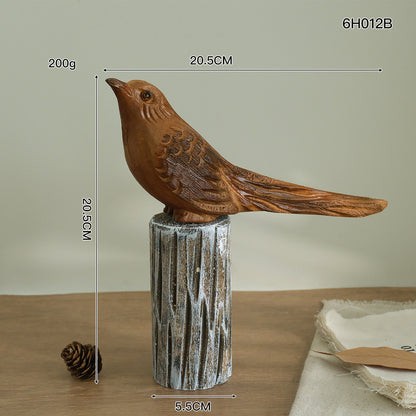 Handmade Bird Sculpture Figurine Display