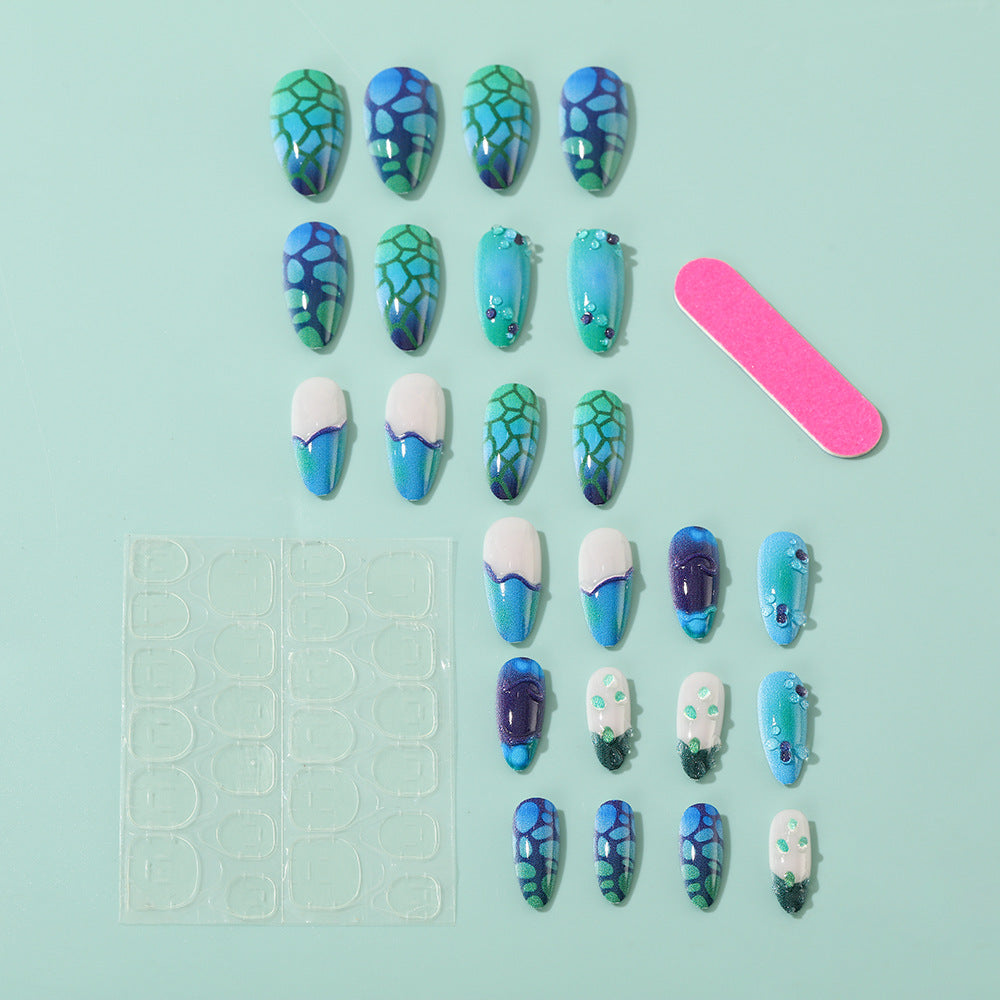 Mermaid Style Artificial Nails Acalora